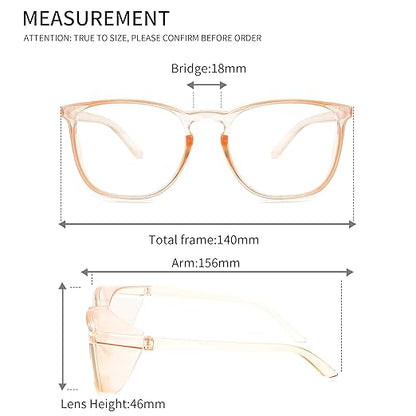 Alsenor Safety Glasses Anti Fog Goggles Protective Eyewear Blue Light Blocking Anti Dust UV Protection Glasses For Men Women (Yellow)