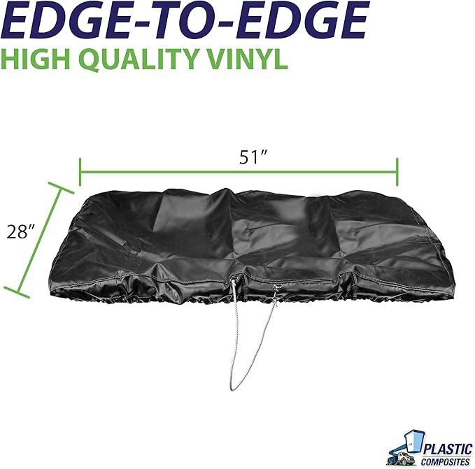 Bucket Truck Parts Economy Line Elastic Banded Bucket Cover, Fits 2 Man Bucket 28"x51" Edge to Edge