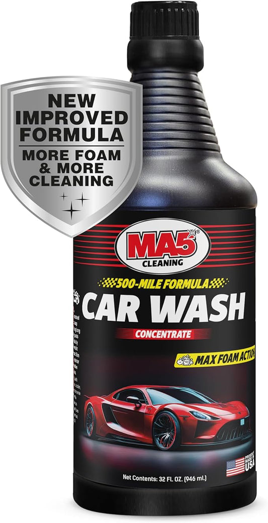 MA5x Car Wash Soap | Concentrated, pH Balanced | High Performance Foaming Car Wash Soap | 32oz Bottle | Pack of 1