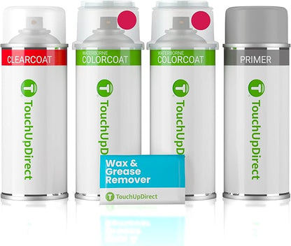 TouchUpDirect U6 Red Candy Tricoat Compatible with Ford Exact Match Touch Up Paint Aerosol - Preferred Kit