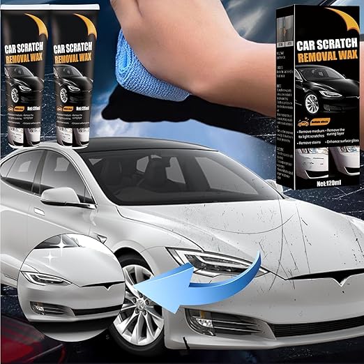 【2Packs】 Scratch Remover for Vehicles Car Scratch Remover Paste New Upgrade for Deep Scratches with Wipe & car Polish Sponge Buffing Compound for Car Paint Restorer