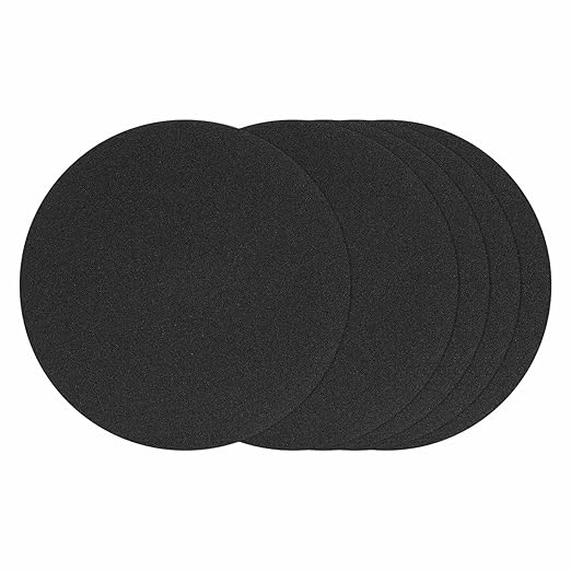Kozelo 25 Pcs Sanding Discs 7 Inch 80 Grit Hook and Loop Orbital Sandpaper Suitable for Metal Wood Furniture DIY Grinding and Polishing, Black