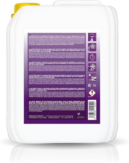 Sisbrill V60 Sport Wheel and Tire Cleaner Spray – pH Neutral Car Wheel Cleaner, Gecko Spray Effect, Safe Brake Dust Remover – 1.3 Gal