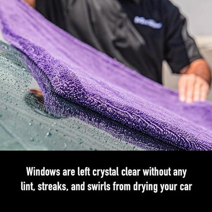 Maxshine - Car Drying Towel, Rinse Free Microfiber Towel for Car Detailing, 1200 GSM, Double Sided, Large Microfiber Towels for Car Drying, Plush Car Wash Towels (6, 24" x 36")