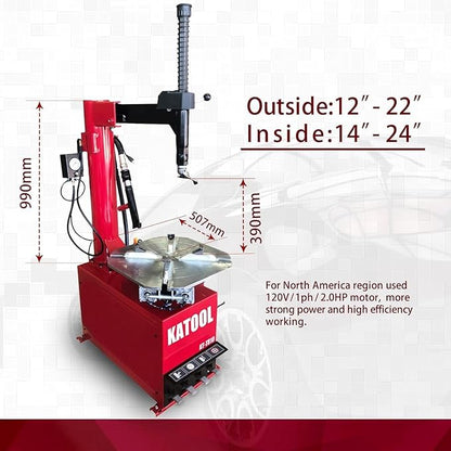 KATOOL 2.0HP Tire Changer Machine with Bead Blaster Tire Machine Tire Changer and Wheel Balancer Machine Combo KT-T810+KT-B760