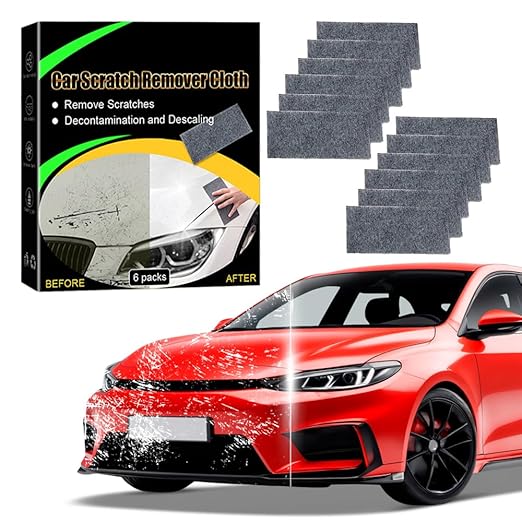 Nano Sparkle Cloth Car Scratch Remover Set, 2025 New Car Scratch Repair Paste, Magic Nano Cleaning Cloth Automotive Cleaning Kit for Car Paint Scratches Repair Sparkle Cloth (12)