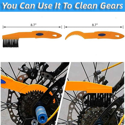 Qihengzhijia 7PCS Bike Cleaning Brush Tool Kit - Bicycle Chain Cleaner Brush Set Suitable for Dirt/Road/Mountain/BMX/Hybrid/Folding Bike
