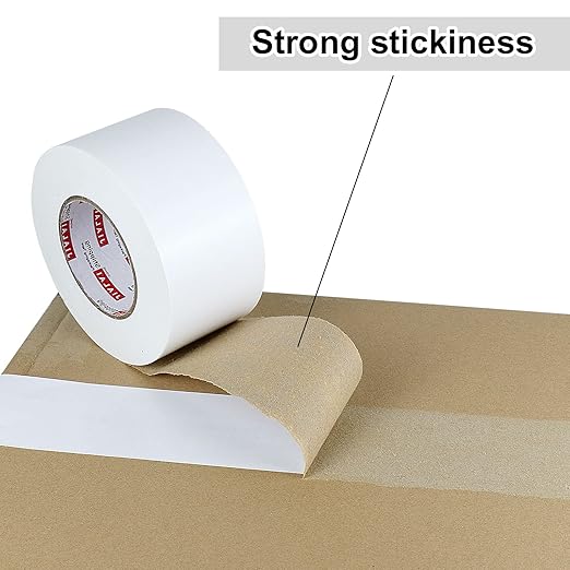 Wide Duct Tape 3 Inch, Industrial Grade 30Yards (90 ft) Wide Tape Duct, 9 Mil Heavy-Duty, Waterproof, Strong, Flexible, No Residue, for Crafts & Home Improvement (White, 3'' x 90ft)