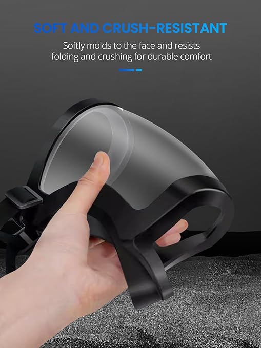Gizmolet Face Shield Protective Mask, Anti-Fog Scratch-Resistant, Lightweight Full Face Shield for Grinding, Cutting, Weeding and Work, Plastic Safety Face Shield