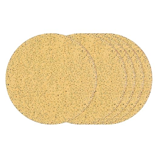 Kozelo 25 Pcs Sanding Discs 3 Inch 40 Grit Hook and Loop Random Orbital Sandpapers Suitable for Drywall Sander Wood Metal Furniture, Yellow
