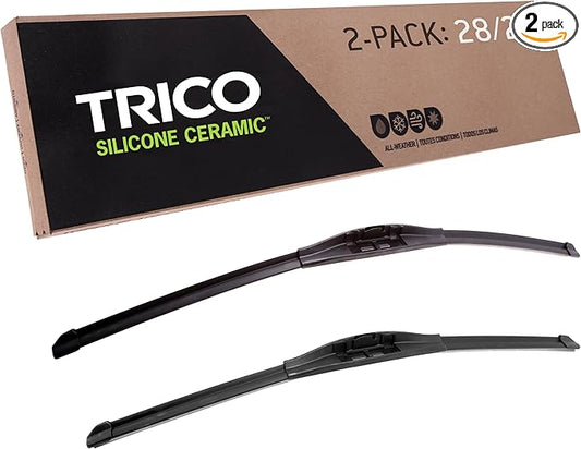 TRICO Silicone Ceramic Automotive Replacement Windshield Wiper Blade, Ceramic Coated Silicone Super Premium All Weather includes 28 inch & 24 inch Beam blades for Select Honda/BMW Models (90-2824)