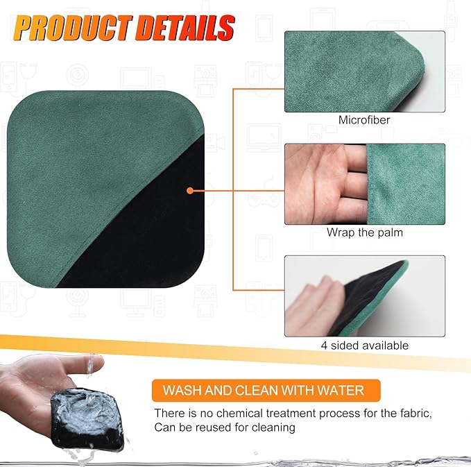 SuperKaKa Car Screen Cleaner- Vehicle Touchscreen Microfiber Cleaning Cloth, Touch Screens Clean Wipes Cars Interior Accessories Universal for Tesla Dashboard Display (Green)