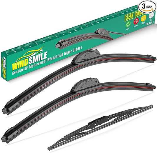 21" 21" 10" Windshield Wiper Blades Replacement for Jeep Patriot 2007-2017 Premium All Weather Front Rear Wipers Set - OEM Quality (Pack of 3)