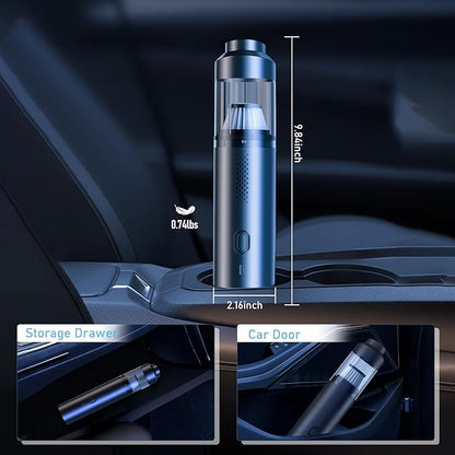 Enkarsen Cordless Car Vacuum,4-in-1 Portable Mini Handheld Vac,2 Suction Modes,16kpa Suction Power Blowing & Inflating 2 Modes,Vacuum for Car,Home,Pet Hair,Office, Desk,Keyboards (Black)