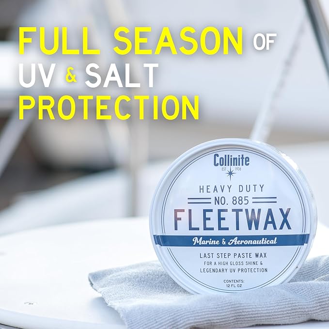 Collinite 885 Heavy Duty Fleetwax Paste and Towel Combo