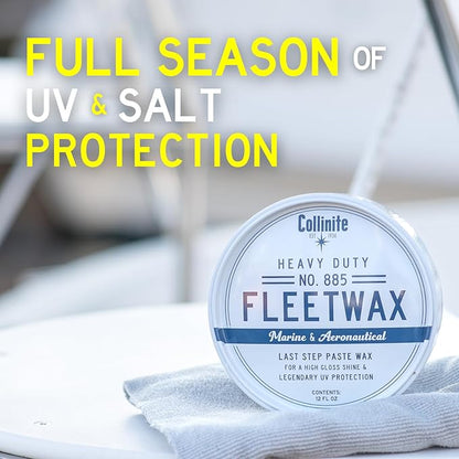 Collinite 885 Heavy Duty Fleetwax Paste and Towel Combo