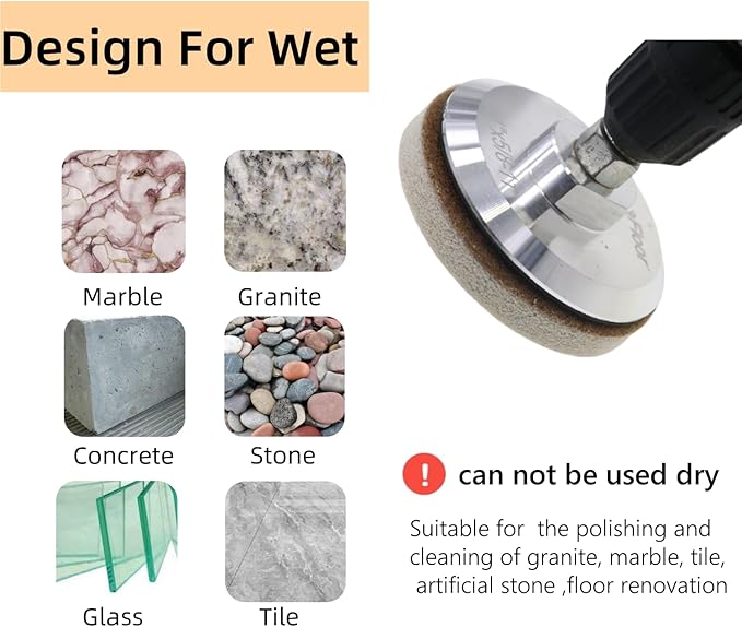 Sponge Fiber Polishing Pads for Marble Granite Stone Cleaning Buffing Wheel 4 Inch 7 PCS Set