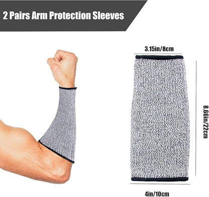 REDANHA Arm Protection Sleeves Level 5 Protection Cut Burn Resistant Sleeve Anti Abrasion Forearm Cover Protector