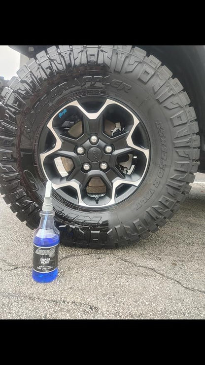 LANE'S Super Blue Tire Dressing Spray | High-Gloss Car Tire Shine Spray | No Sling, No Run, Long Lasting | Protects from Cracks & UV Rays | Non-Greasy Automotive Dressing & Cleaner | 32oz, 2 Pack