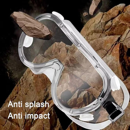 AmaStep Safety Goggles 6 Pack - Anti-Fog Protective Safety Glasses - Clear Lens Adjustable Soft Lightweight Protection Eyewear