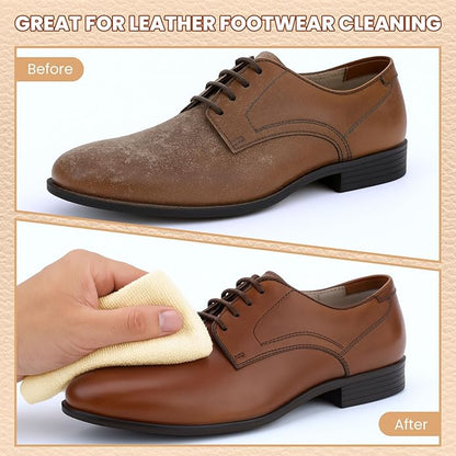 10 Pcs Shine Shoes Cloth Kit Polish Dauber Applicators Cleaning Leather Shoes Boots Microfiber Care Cloths Suede Cleaner