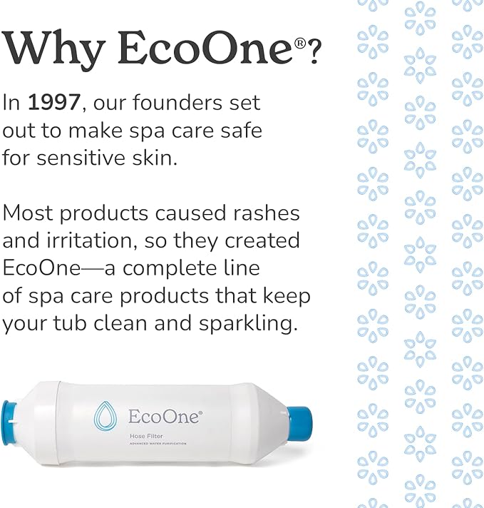 Hose Filter by EcoOne | Advanced Purification Water Filter for Garden Hose Application | Inline Dual Stage Natural Carbon Hose Filter for Filling Hot Tub & Spa | Filters up to 40,000 Gallons