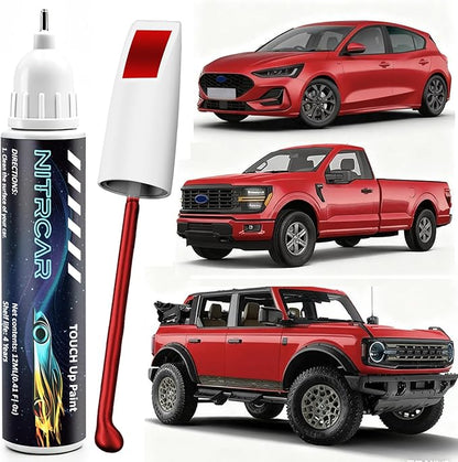 PQ/M7236 Race Red Touch Up Paint for Ford,2-in-1 Scratch Repair Kit with 2PCS Disposable Micro Applicators, Quick & Easy Premium Scratch Remover for Deep Scratches