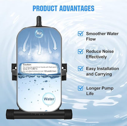 DC HOUSE Pre-Pressurized Water Accumulator Tank 0.75L 125PSI, RV Water Pressure Tank Smooth Flow Reduce Noise and Prolong Service Life for RV Yacht Faucet Shower Sprayer