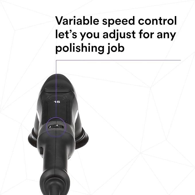 3M Perfect-It Random Orbital Polisher, 34100, 15mm, 120V/60Hz, Variable Speed Control for Automotive Refinishing, Refining, Polishing