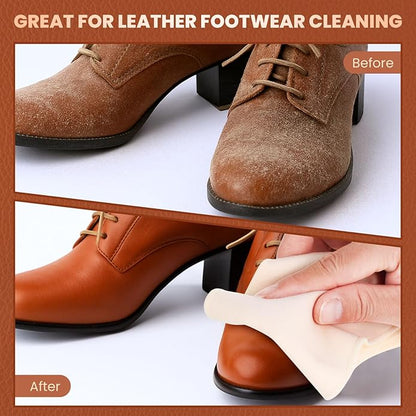 10 Pcs Shine Shoes Cloth Kit Polish Dauber Applicators Cleaning Leather Shoes Boots Microfiber Care Cloths Suede Cleaner