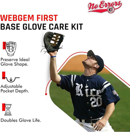 No Errors WebGem Fielder’s Glove Care System – Formation & Break-in Tool for Baseball Mitts, Holds Shape, Essential Gear, Gift for Players