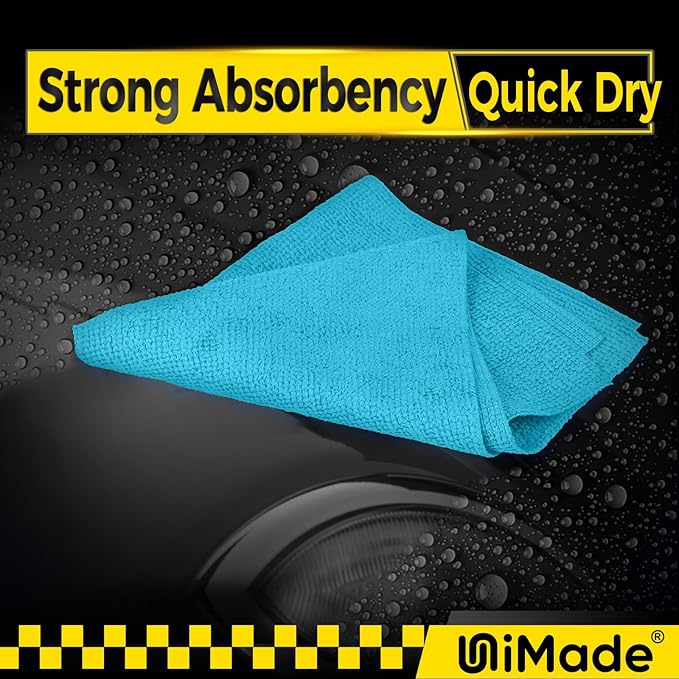 Microfiber Cleaning Cloth, 24 Pack Reusable Microfiber Towels for Cars Lint Free Cleaning Shop Towel Rags for Home Kitchen Automotive Bar Mechanic Restaurant Garage, 11"x 12", Multicolor
