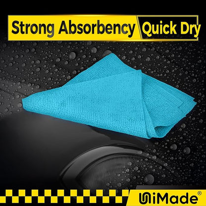 Microfiber Cleaning Cloth, 24 Pack Reusable Microfiber Towels for Cars Lint Free Cleaning Shop Towel Rags for Home Kitchen Automotive Bar Mechanic Restaurant Garage, 11"x 12", Multicolor