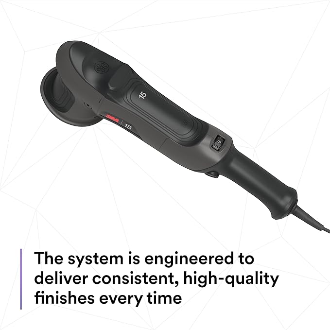 3M Perfect-It Random Orbital Polisher, 34100, 15mm, 120V/60Hz, Variable Speed Control for Automotive Refinishing, Refining, Polishing