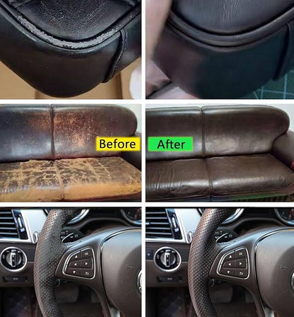 UP22YOU Leather Recoloring Balm Dark Brown, Leather & Vinyl Color Restorer Conditioner – Repairs Faded & Scratched Leather Color, Suitable for Sofas, Car Seats, Shoes, and Furniture