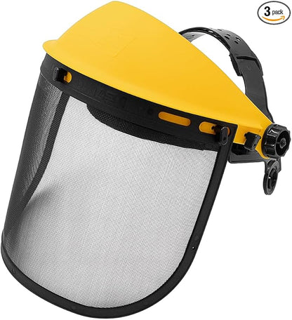 Zenport FS825-3PK Face Shield with Adjustable Mesh Visor, 3-Pack