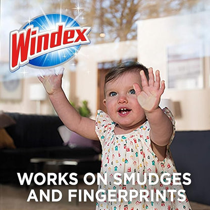 Pledge Expert Care Wood Wipes & Windex Glass Cleaning Wipes Bundle, 24ct Lemon Scent Wood Wipes & 38ct Original Glass Wipes for Surface Cleaning