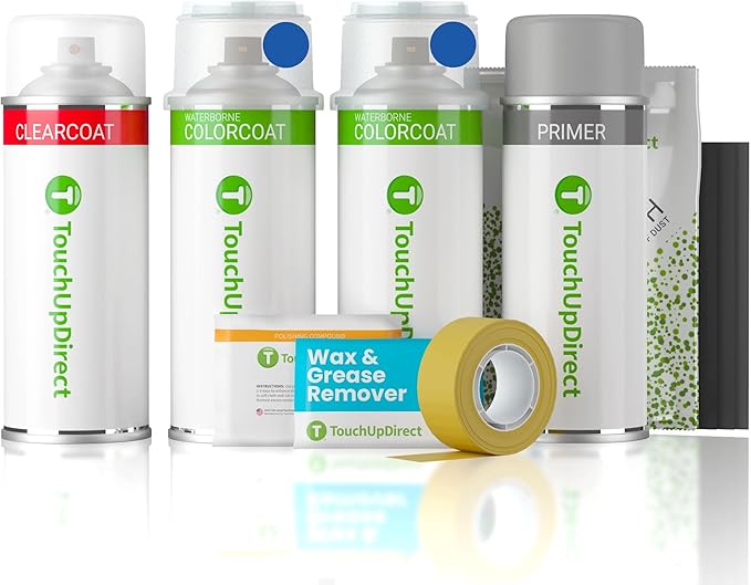 TouchUpDirect TAQ Ocean Blue Pearl Tricoat Compatible with Subaru Exact Match Touch Up Paint Aerosol - Platinum Kit