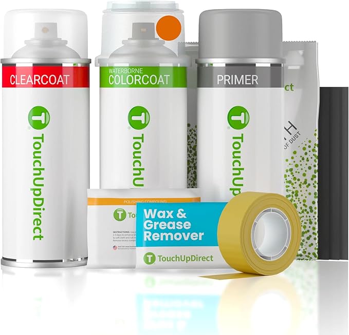 TouchUpDirect PAK Sunshine Orange Compatible with Subaru Exact Match Touch Up Paint Aerosol - Platinum Kit