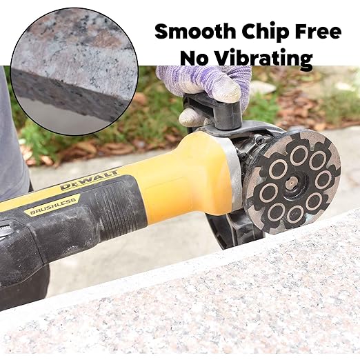 Actintool 4 in.x 5/8-11 in. Chip Free Resin Filled Diamond Grinding Cup Wheel for Stone Engineered Countertop Edge Surface Grinding