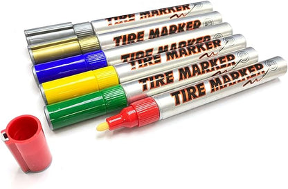 MC MOTOPARTS Permanent Color Tire Pen Marker Lettering Paint Drawing Tool Automotive Motorcycle Care 1 piece (Red)