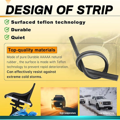 AUTOBOO 22" and 21" Windshield Wipers Blades (Pack Of 2),OEM Quality Premium All-Seasons Wiper blades,Stable and Quiet Armor wiper blades