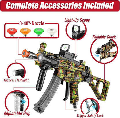 MP5 Model Pressure Washer Gun with Swivel & 4 Nozzles, 3600 PSI High Pressure Spray Gun with 3/8" Quick Connect Plug, Swivel Gun Compatible with Foam Cannon, Power Washer Accessories (Green)