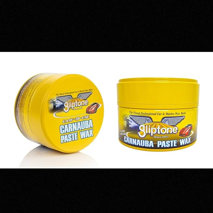 Gliptone Easy To Use Carnauba Paste Wax, Professional #1 Brazilian Carnauba Formula, Deep Gloss and Long Lasting Protection, Safe for All Finishes, 10.5 oz