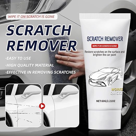 Scratch Remover for Vehicles, Car Surface Care Cream for Light Marks & Swirl Lines, Paint Polishing & Shine Enhancing Formula, Auto Detailing Paste for All Paint Colors