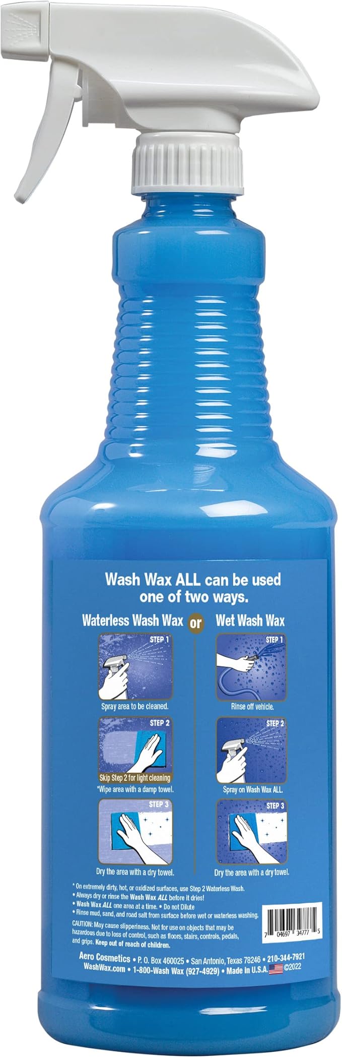 Wet or Waterless Car Wash Wax 32 Fl. oz, UV Protection. Cleans, Protects, and Shines. Aircraft Quality Just Spray On and Wipe Dry Anywhere, Anytime, Home, Office, School, Garage, Parking Lots.