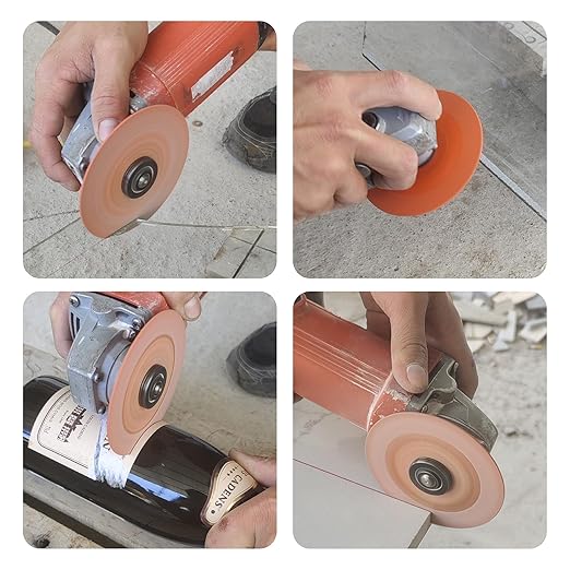 LOZLIN 3-Pack 4.5" Diamond Multi-Purpose Saw Blades - Heavy Duty Angle Grinder Discs for Cutting Marble/Quartz/Stone/Tile/Metal/Plastic (Nano-Diamond, 3)