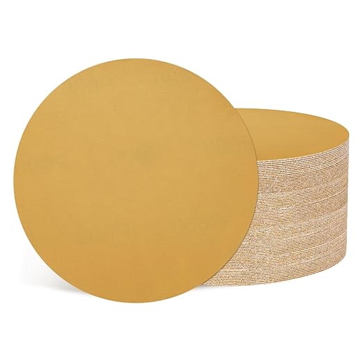 Kozelo 50 Pcs Sanding Discs 5 Inch 600 Grit Hook and Loop Random Orbital Sandpapers Suitable for Drywall Sander Wood Metal Furniture, Yellow