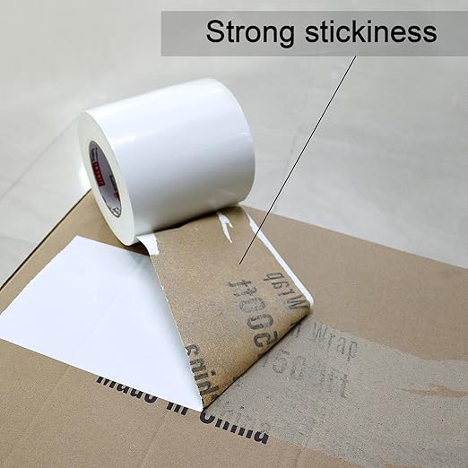 Wide Duct Tape, Industrial Grade 30Yards (90 ft) Wide Tape 5'' Duct, 9 Mil Heavy-Duty, Waterproof, Strong, Flexible, No Residue, for Crafts & Home Improvement (White, 5'' x 90ft)