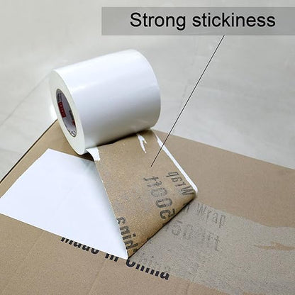 Wide Duct Tape, Industrial Grade 30Yards (90 ft) Wide Tape 5'' Duct, 9 Mil Heavy-Duty, Waterproof, Strong, Flexible, No Residue, for Crafts & Home Improvement (White, 5'' x 90ft)